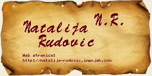 Natalija Rudović vizit kartica
